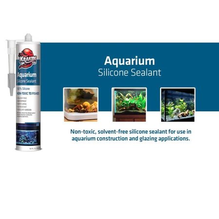 Krakenbond Krakenbond Aquarium Silicone, Non Toxic, %100 Silicone, 10.1 fl. oz, Clear KR102YASS